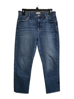 Loft Outlet Women’s Denim Jeans Straight Crop Blue Stretch Party Casual Sz 4